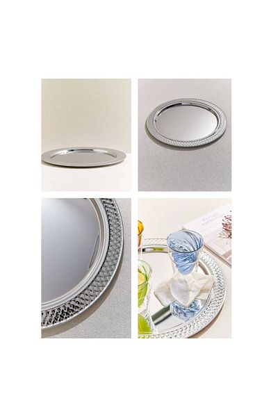 Paşabahçe 37.5 cm Knitted Metal Tray