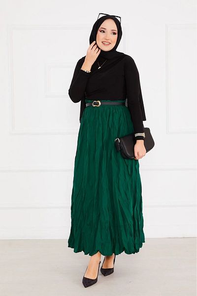 Nisa Luxury Boutique Φούστα με τσαλακωμένο ύφασμα Voile Crush/Crush