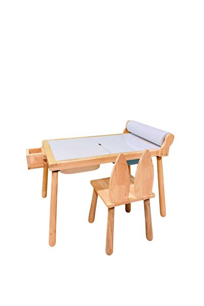 joykidstoy Joykids Rulo Aparatlı Doğal Ahşap Duyusal Çocuk Aktivite Masası Oy...