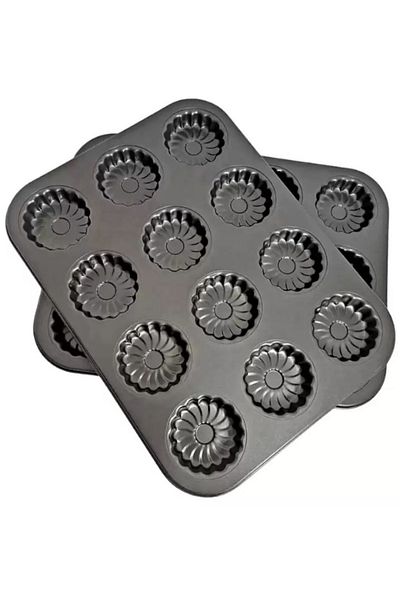 BuNeBox Flower Patterned Cake Muffin and Cookie Mold 26.5 X35 cm