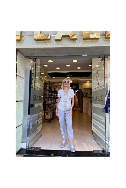 DAIDO تيشيرت مطرز بالترتر ومطبوع بورتاسي