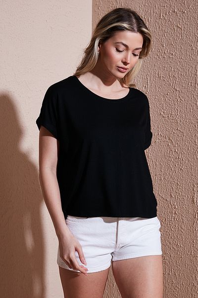 Fashion Friends Comfort Fit Crew Neck Blouse Bluz 25Y0519K1