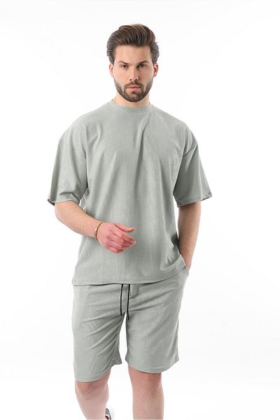 Madmext Ανδρικό σορτς Mint Green Crew Neck 5949