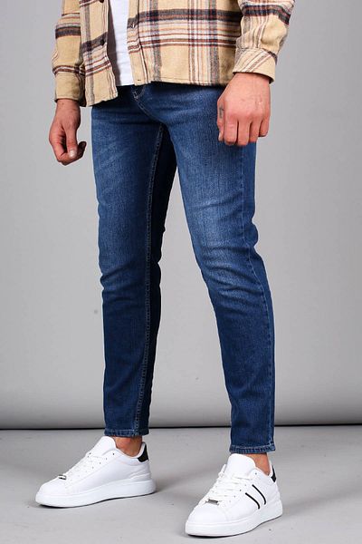 Madmext Sötét sötétkék Super Lycra Skinny Fit férfi farmernadrág 6325