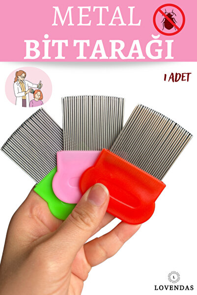 Lovendas Metal Bit Tarağı Sık Dişli Paslanmaz Çelik