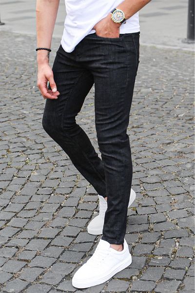 Madmext Ανδρικό μαύρο τζιν Skinny Fit 6820