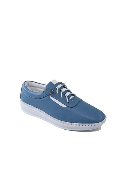 BYŞ Moda Pantofi casual ortopedici complet din piele naturală ALBASTRU