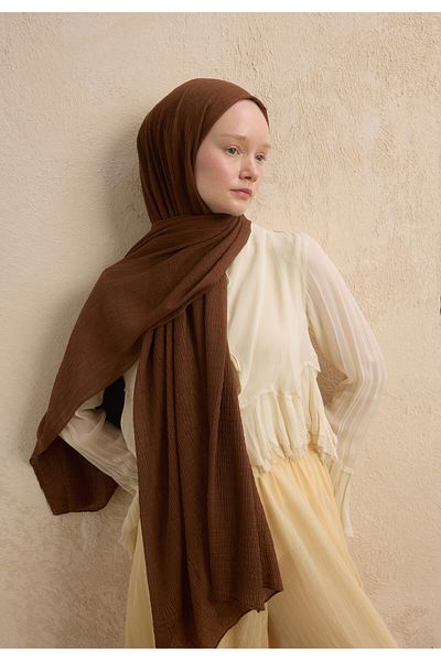 Fresh Modal Krinkil Shawl Cacao