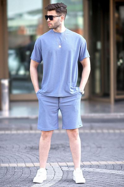 Madmext Blue Basic Ανδρικό Σορτς 5950