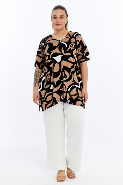 THE CABIN Σετ με μοτίβο από βαμβακερή βισκόζη Plus Size – Σετ με μοτίβο από βισκόζη