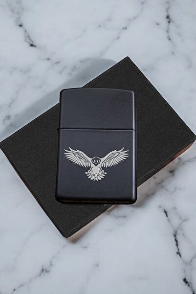 nesnelgift Kartal Motifli Metal Benzinli Çakmak