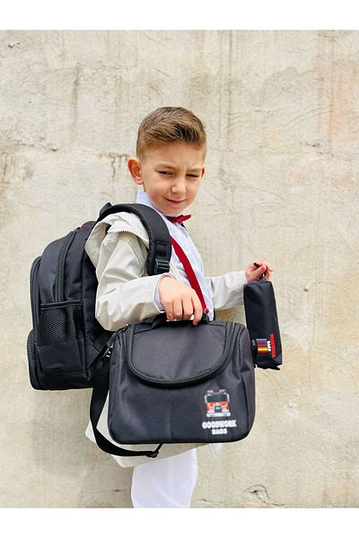 Çanta Trend Set de 3 suporturi termice pentru stilouri și rucsac pentru școală Goodwork Bags