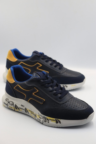 RODEO Men's Navy Blue Daily Comfortable Flexible Orthopedic Guaranteed Sneaker Shoes