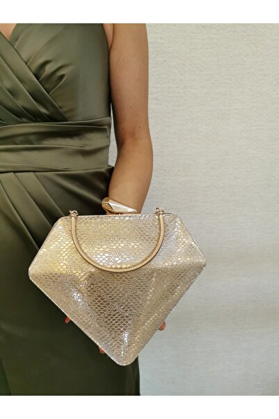 MODA SOAVE COLLECTION KADIN ABİYE YILAN ALTIN GOLD ZİNCİRLİ DÜĞÜN GECE PARTİ ...