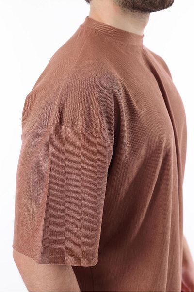Madmext Ανδρικό σορτς Brown Crew Neck 5949