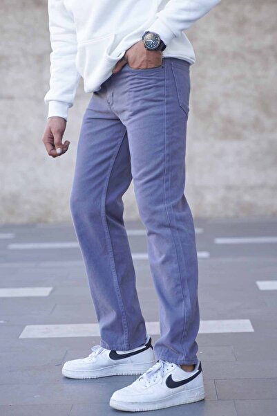 Madmext Dyed Gray Straight Fit Men's Jean Trousers 6312