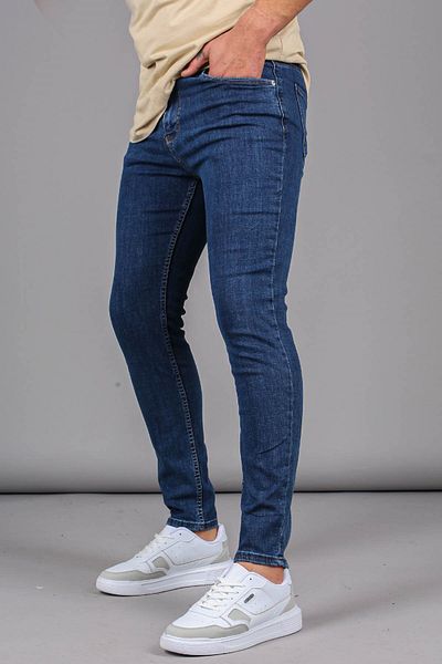 Madmext Kék Full Lycra Skinny Fit férfi farmernadrág 6326