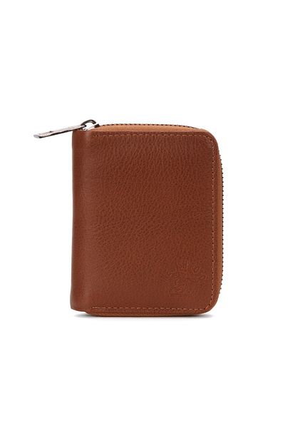 Newish Polo Men's Genuine Leather Wallet and Card Holder - Tan