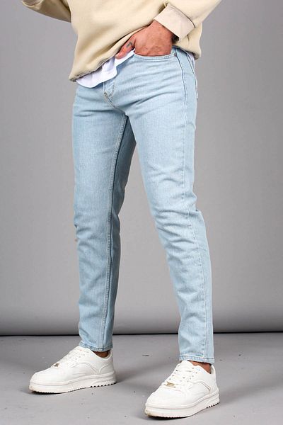 Madmext Чоловічі сині джинси з лайкри Skinny Fit 6336