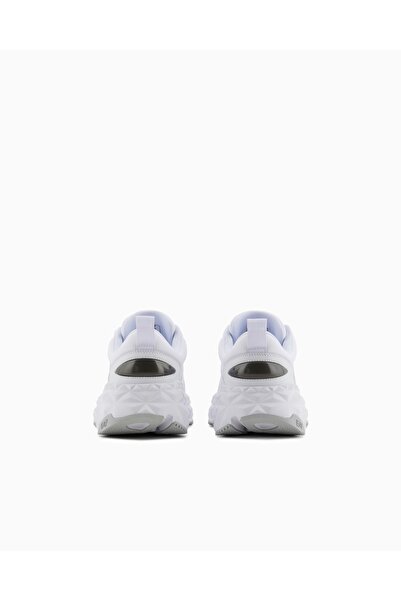 EA7 Unısex Rahat Yüksek Tabanlı Nefes Alabilir File Detaylı Kartal Logolu Gri Sneaker X8X239 XK43