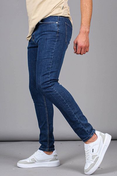 Madmext Kék Full Lycra Skinny Fit férfi farmernadrág 6326