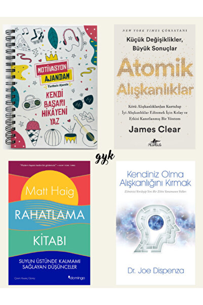 Domingo Yayınevi Kendi Başarı Hikayeni Yaz-Atomik Alışkanlıklar-Rahatlama Kit...