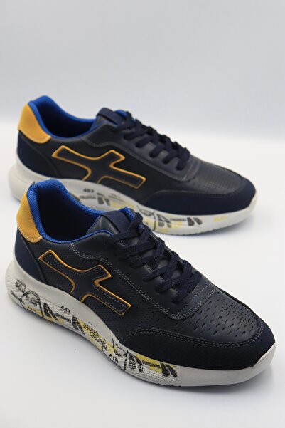 RODEO Men's Navy Blue Daily Comfortable Flexible Orthopedic Guaranteed Sneaker Shoes