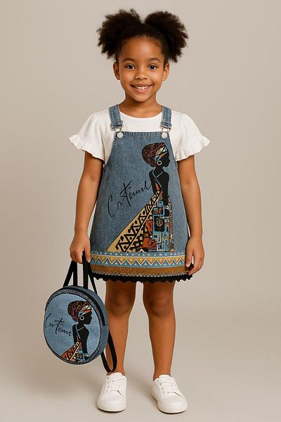 Pasur Bebe ΦΟΡΕΜΑ GILR'S GILET ΜΕ ΠΟΥΚΑΜΙΣΟ ΚΑΙ ΤΣΑΝΤΑ, ΕΚΤΥΠΩΣΗ