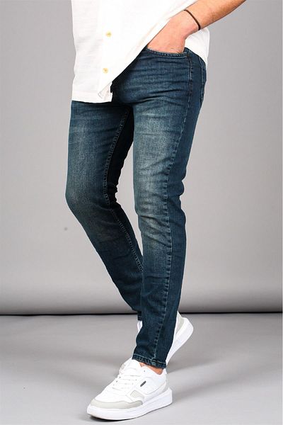 Madmext Modré pánské džíny Full Fit 6337