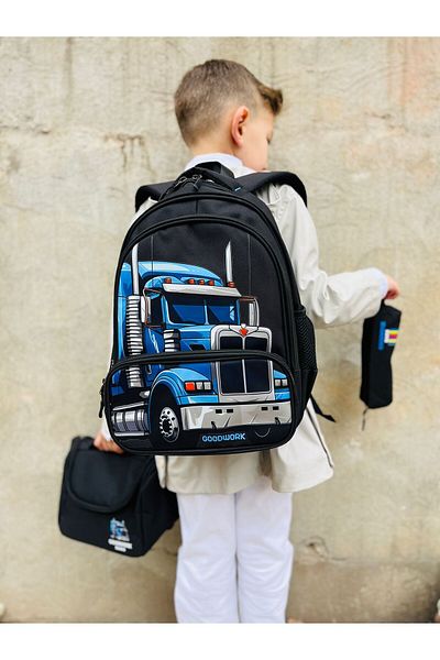 Çanta Trend Nutrition Pen Holder and School Backpack Set of 3 (Suitable for Kindergarten Group)