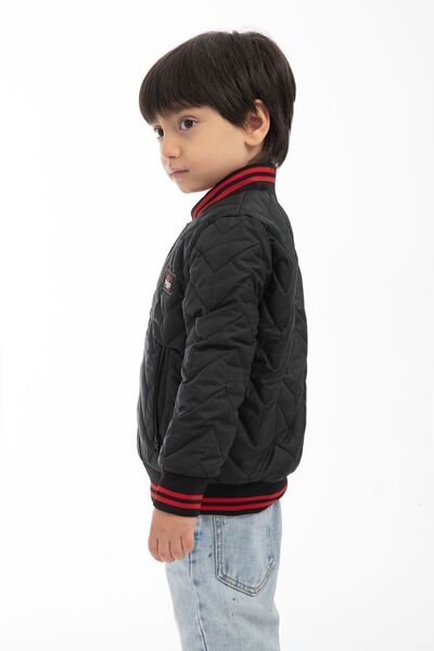 Royalside Спортивний куртка для хлопчиків чорного кольору з коміром-стійкою, ...