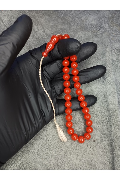 Mos Tespih Globe Moire High End Clamping Amber Prayer Beads