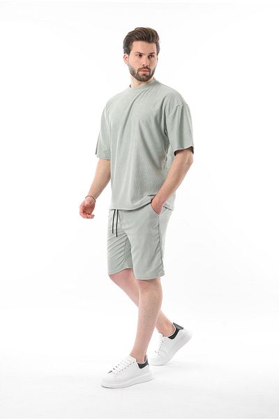 Madmext Ανδρικό σορτς Mint Green Crew Neck 5949