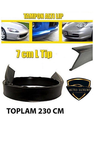 AUTO LUXURY Tüm Araçlara Uyumlu 7 Cm Tampon lastiği ön Lip Pvc Kauçuk siyah