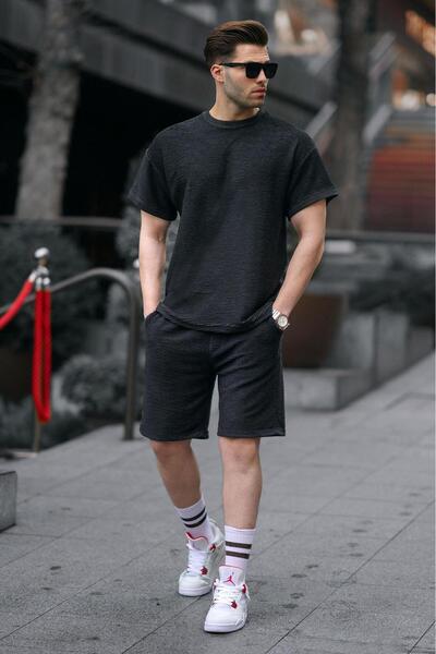 Madmext Μαύρο Βασικό Ανδρικό Σετ Σορτς 5943