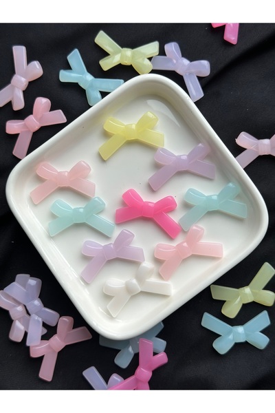 Bijumix Aksesuar 15 Adet Karışık Renkli Kurdele Boncuk 22 mm Kurdale Boncuk