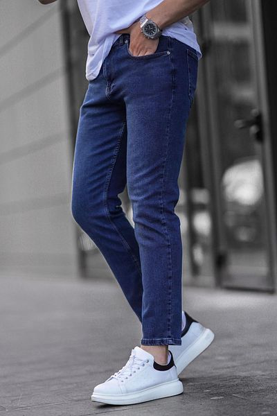 Madmext Ανδρικό τζιν Blue Straight Fit 6856