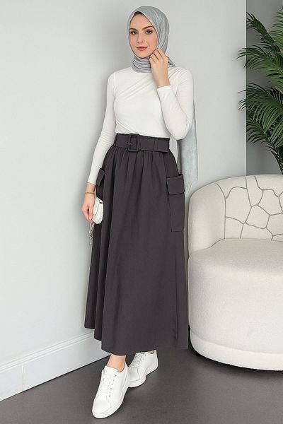 İKLİM LİFE Cargo Pocket Belted Skirt