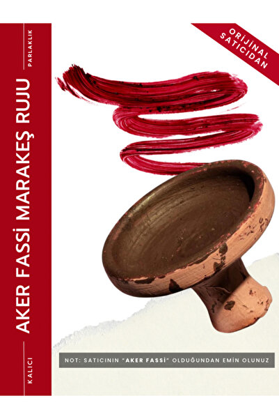 VİSKOYAT Geleneksel Fas Kırmızı Ruj - Marakeş Ruju - Otantik El Yapımı Kozmet...