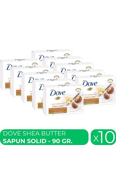 Dove Shea Butter, sapun solid hidratant, 10 buc x 90 gr.
