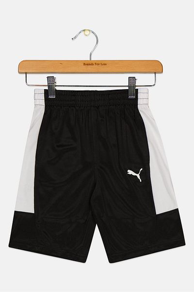 Puma Kids Boy Brand Logo Training Shorts, Black