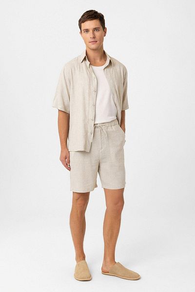 Antioch Stone Linen Blended Men's Shorts