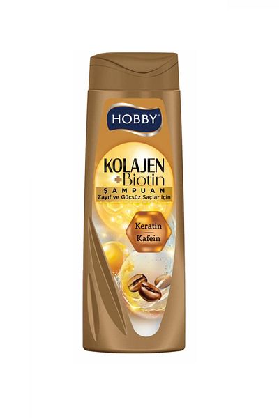 Hobby Shampoo Keratin Caffeine Weak and Powerless Hair 480 ml X 2 Pcs