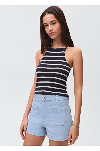 Mango Teen Cepli denim şort