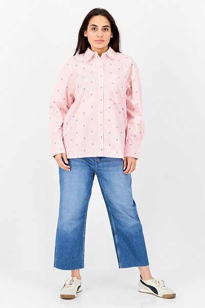 XOXO Women Regular Fit Stripe Long Sleeve Shirt, Multicolor