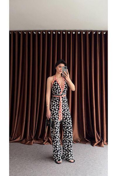 HAZELANNA Geometric Patterned Jumpsuit