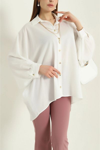 İKLİM LİFE Casual Shirt with Necklace Detail