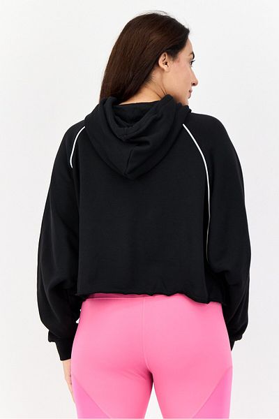 adidas Women Sportswear Fit Long Sleeves Outdoor Hoodie, Black