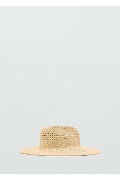 MANGO Woman Pălărie din fibre naturale cu detalii ajurate