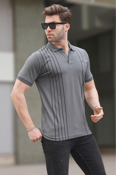 Madmext Rauchiges Polo-T-Shirt für Herren 5822